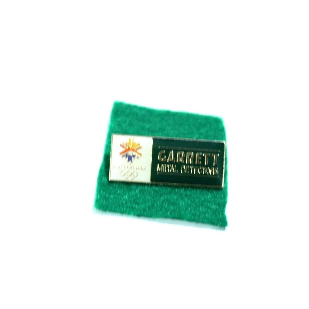 2002 Salt Lake Olympic Garrett Metal Detectors Lapel Hat Pin New Aminco